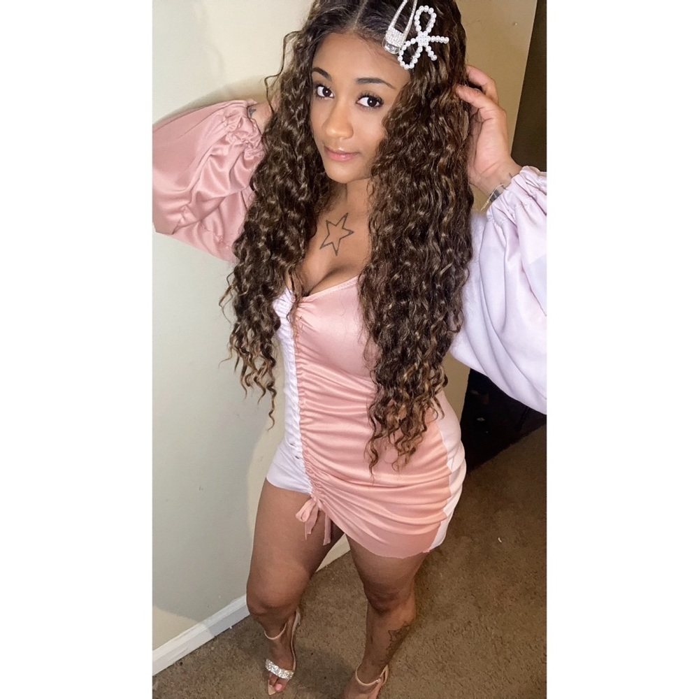 Pink two tone dress
